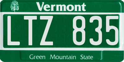 VT license plate LTZ835