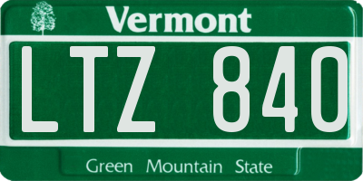 VT license plate LTZ840
