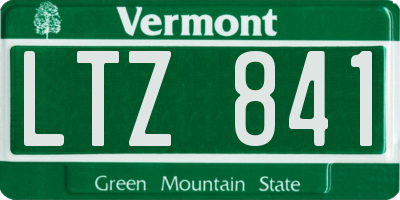VT license plate LTZ841