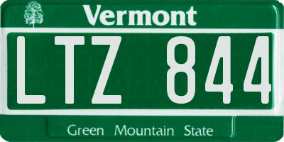 VT license plate LTZ844