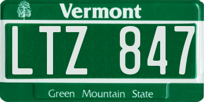 VT license plate LTZ847