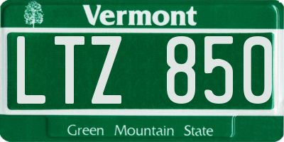 VT license plate LTZ850