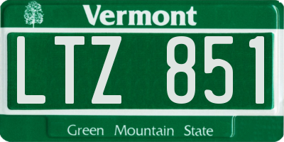 VT license plate LTZ851