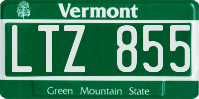 VT license plate LTZ855