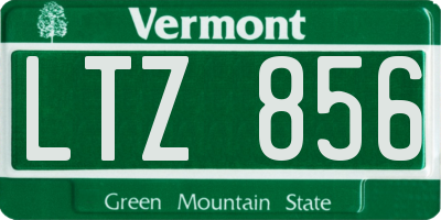 VT license plate LTZ856