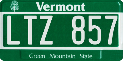 VT license plate LTZ857