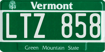 VT license plate LTZ858