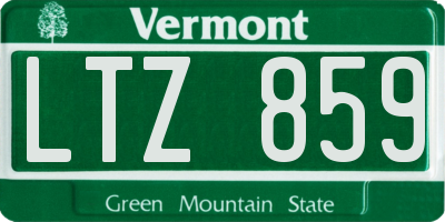 VT license plate LTZ859