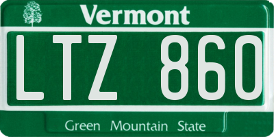 VT license plate LTZ860