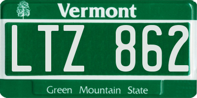 VT license plate LTZ862