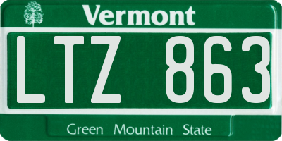 VT license plate LTZ863