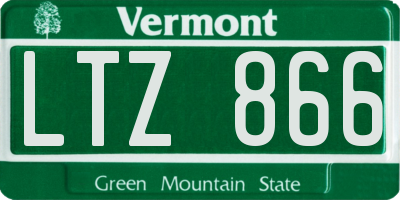 VT license plate LTZ866