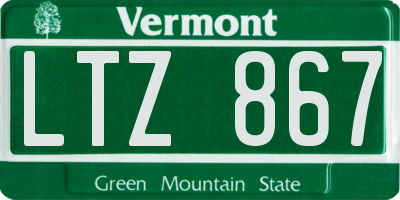 VT license plate LTZ867