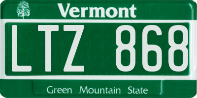VT license plate LTZ868