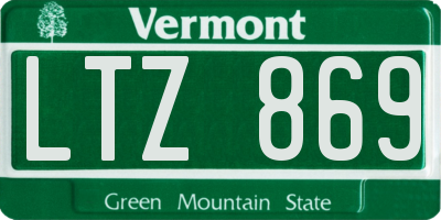VT license plate LTZ869