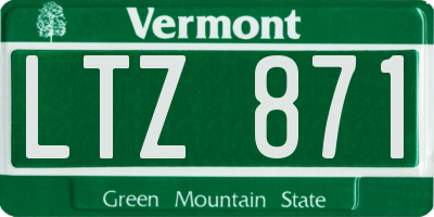 VT license plate LTZ871