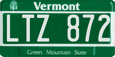 VT license plate LTZ872