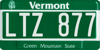 VT license plate LTZ877