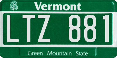 VT license plate LTZ881