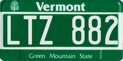 VT license plate LTZ882