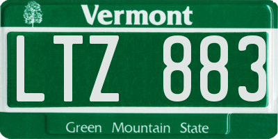VT license plate LTZ883
