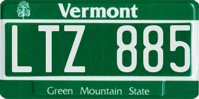 VT license plate LTZ885