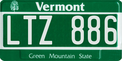 VT license plate LTZ886