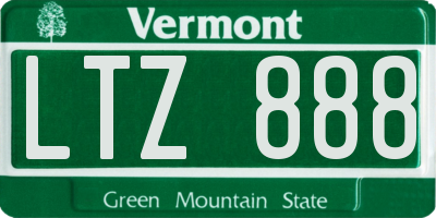 VT license plate LTZ888
