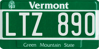 VT license plate LTZ890