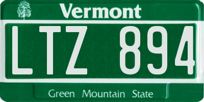 VT license plate LTZ894