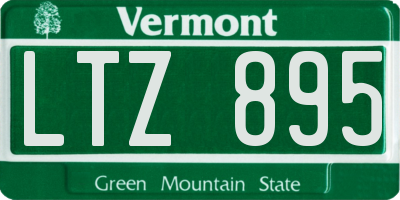 VT license plate LTZ895