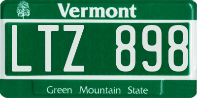 VT license plate LTZ898