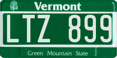 VT license plate LTZ899