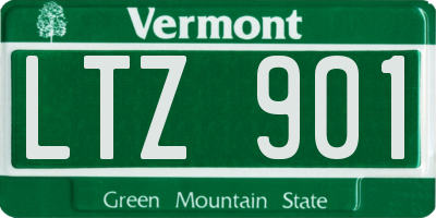 VT license plate LTZ901