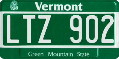 VT license plate LTZ902