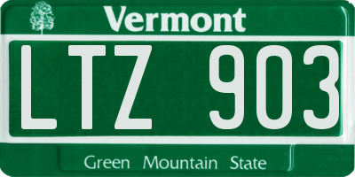 VT license plate LTZ903
