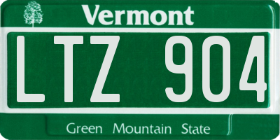 VT license plate LTZ904