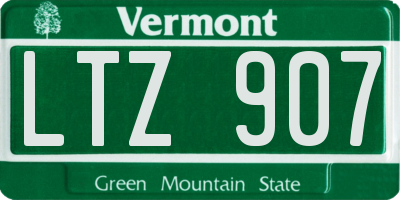 VT license plate LTZ907