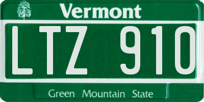 VT license plate LTZ910