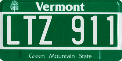 VT license plate LTZ911
