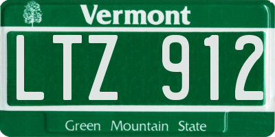 VT license plate LTZ912