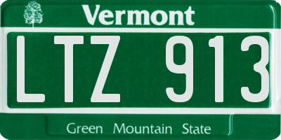 VT license plate LTZ913