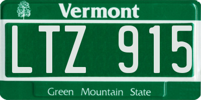 VT license plate LTZ915
