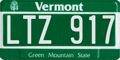 VT license plate LTZ917