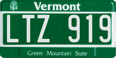 VT license plate LTZ919