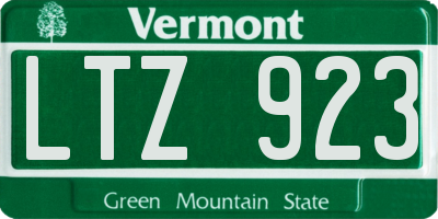 VT license plate LTZ923
