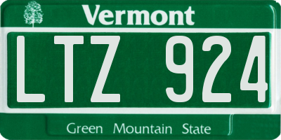 VT license plate LTZ924