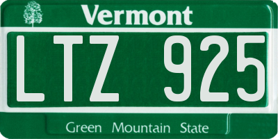 VT license plate LTZ925