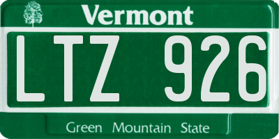 VT license plate LTZ926