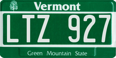VT license plate LTZ927